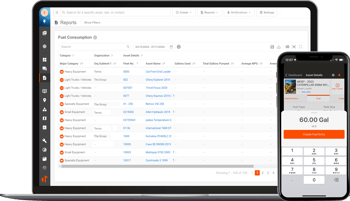 Fuel consumption report and fuel entry mobile